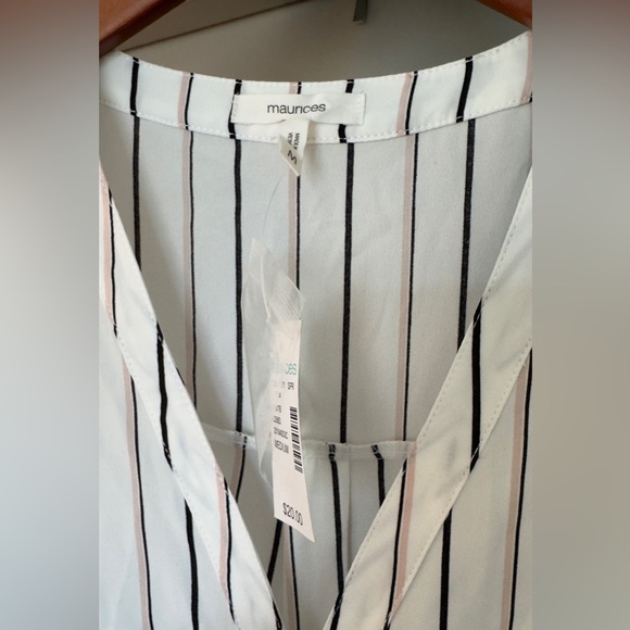 Stripe Print Button Front Tank Brand: Maurices - Picture 5 of 5